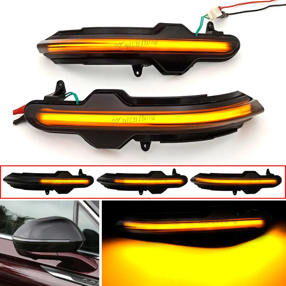 

2xLED Side Wing Rearview Mirror Indicator Blinker Repeater Dynamic Turn Signal Light For Lincoln Corsair Nautilus 2019 2020 2021