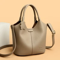 Sacs à main en cuir souple pour femmes, fourre-tout à bandoulière, sac messager, grande capacité, poignée supérieure, marque de haute qualité, initié 5