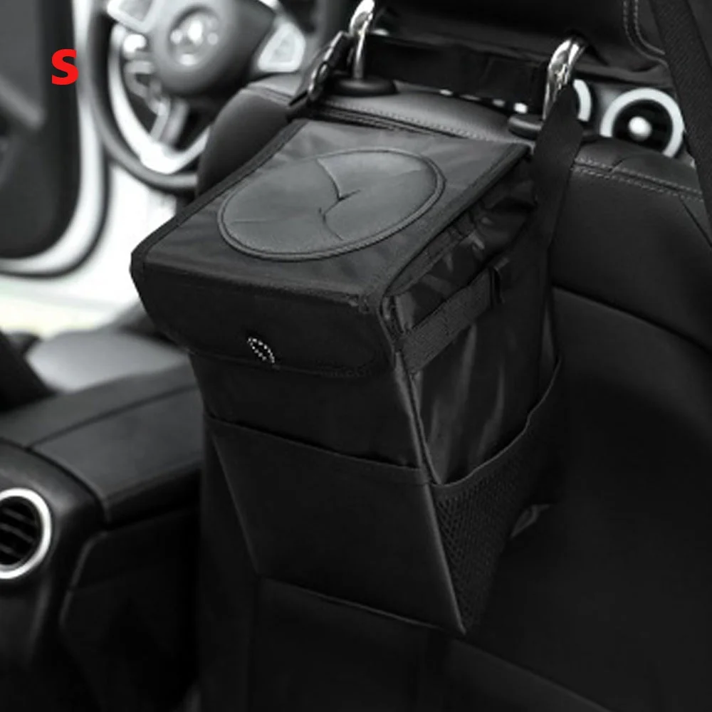 1 Pcs Portable Waterproof Car Trash Can Auto Organizer Garbage Can Car Accessories - 3