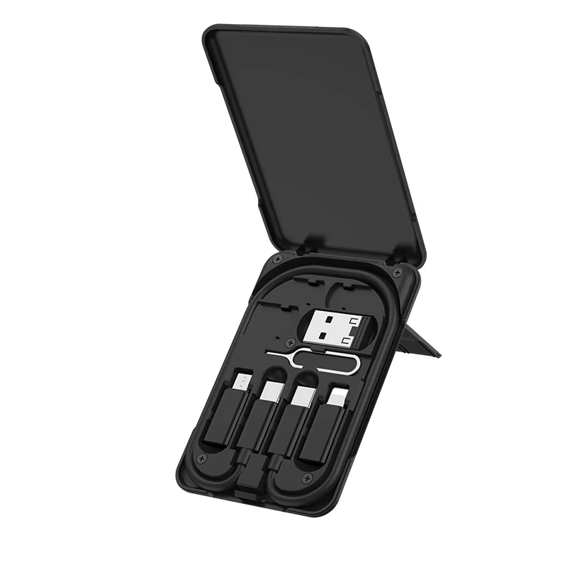 다기능 휴대폰 충전 케이블 키트, 마이크로 USB 케이블, C타입 어댑터, 고속 충전 케이블, 아이폰 11, 12 프로 맥스, XR, 6 in 1