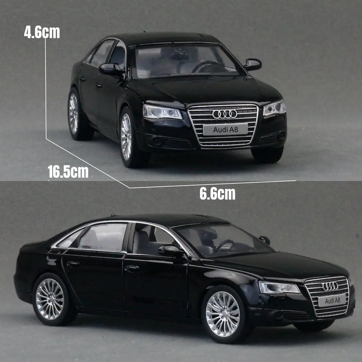 アウディ A8 1/32 ミニカー ブラック アウディ A8 1/32 ミニカー 全3色 ライト点灯 エンジンサウンド