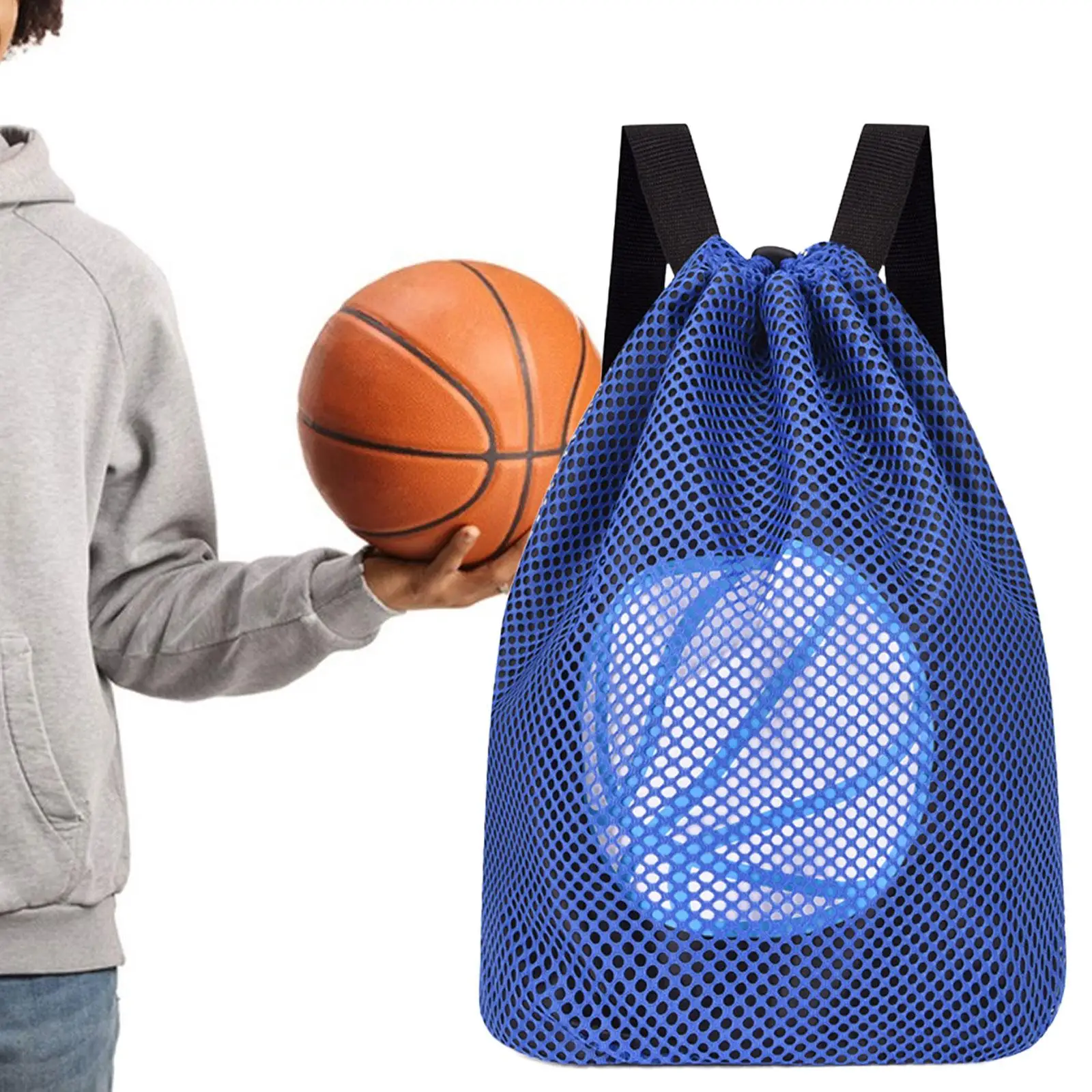 Basketball Backpack Water Resistant Portable Daypack for Camping Basketball Soccer Volleyball Training Travel Street Hiking