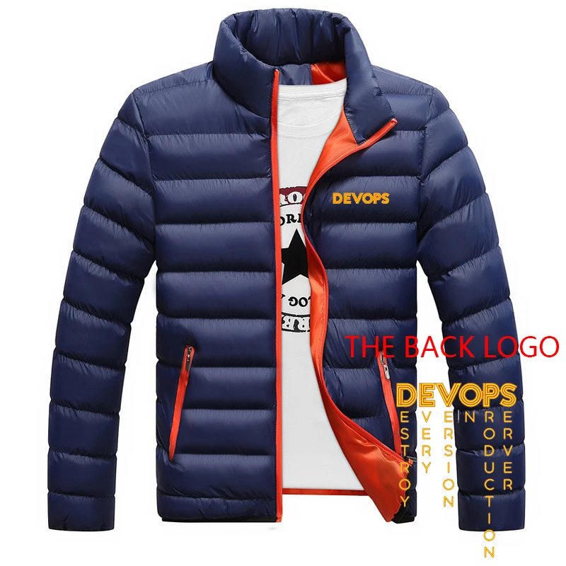 Devo PS-devo PS men's printed cotton zipper coat The real definition of men's clothes hip-hop coat