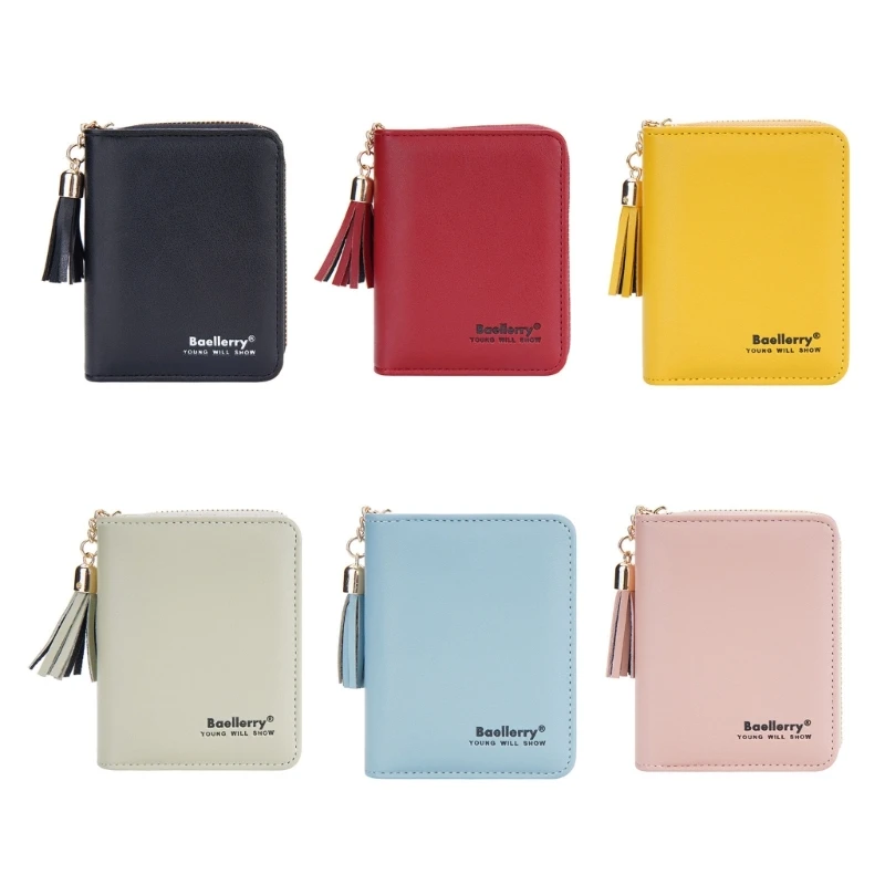 

Fashion Zipper Tassel Wallet Money Bag for Women PU Leather Casual Credit Card Holder Change Pocket Coin Purse Wallet