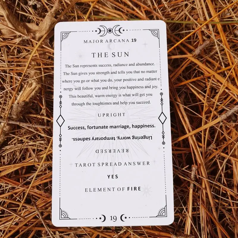 78 Cards Learning Deck Tarot Divination Edition Borad Playing Games Deck Game Meaning Prediction Card Toy Full English Version 4