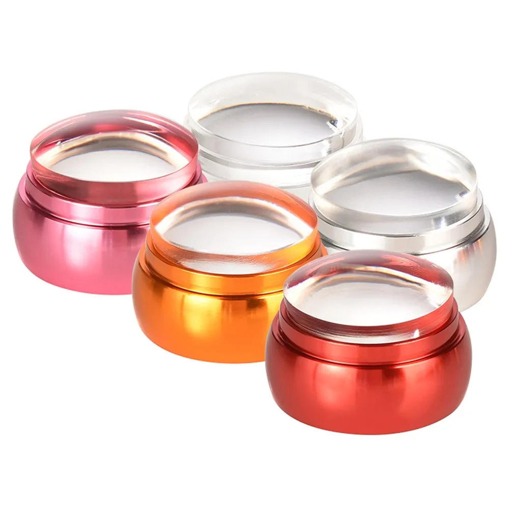 Jelly Silicone Nail Stamper Scraper With Cap Set Nail Templates Stamp For Stamping Polish Printing Manicure Nail Art Stamp Tool 6