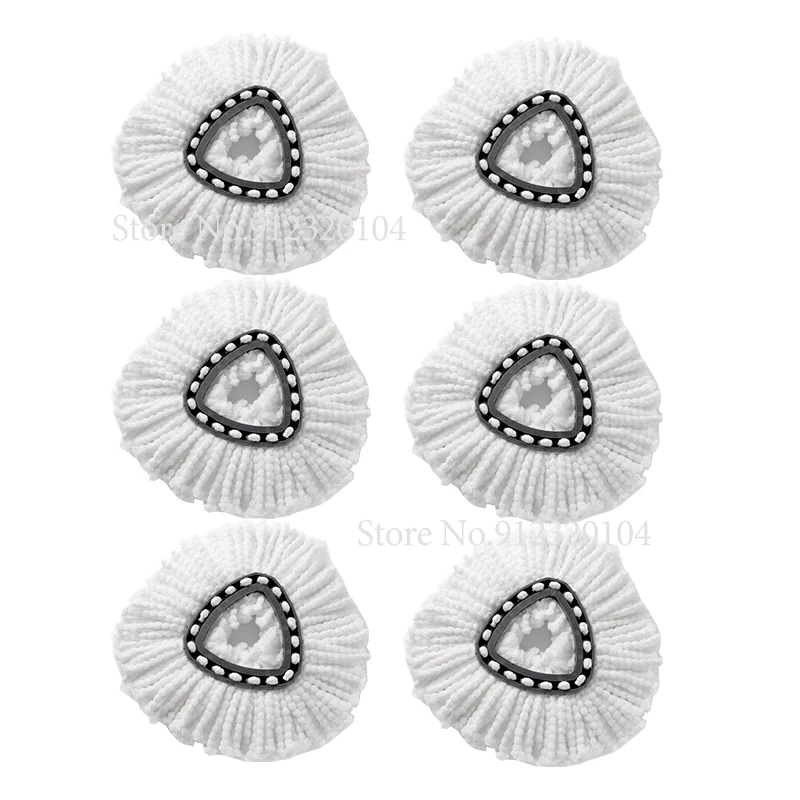 Premium White Microfiber Spin Mop Replacement Cloths