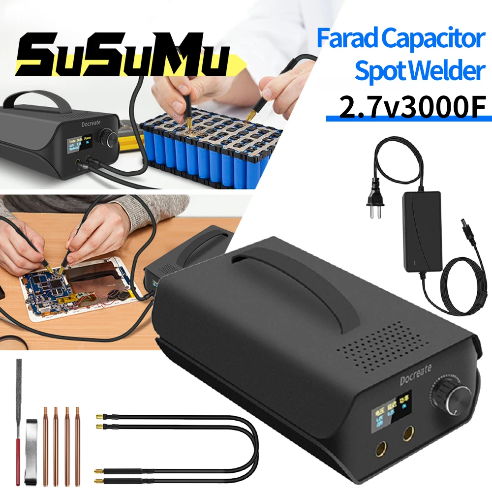 0.3mm Spot Welder Nickel Farad Capacitor DIY Energy Storage Sheet Home Welding Double Pulse Solder 18650 Lithium Battery Weld