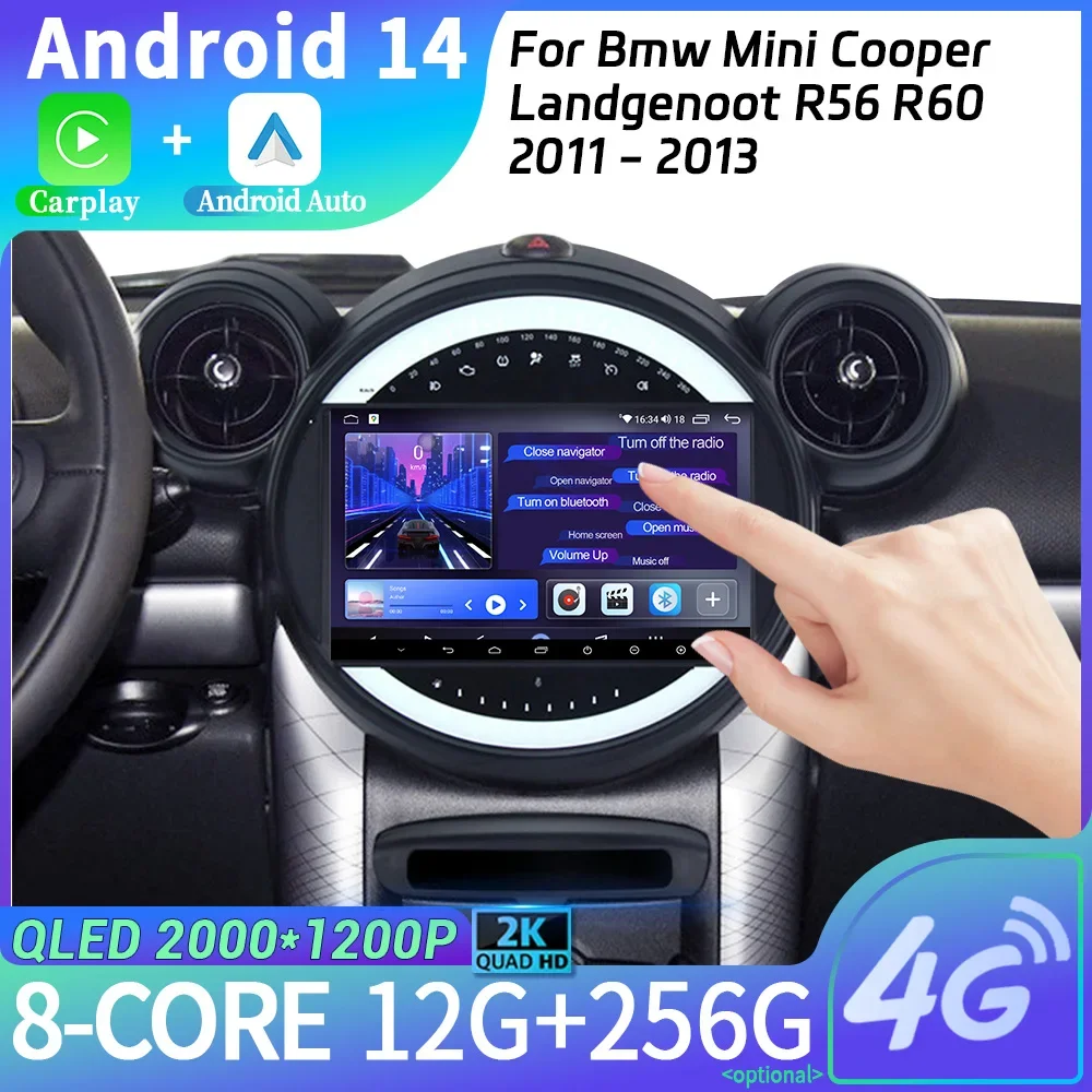 Bmw Mini R60 Android For Bmw Mini Cooper Landgenoot R56 R60 2011-2013 Android 14 Car Radio ...