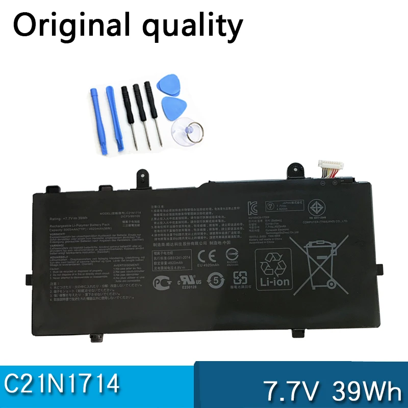 Новый аккумулятор C21N1714 7,7 V 39Wh для ASUS VivoBook Flip 14 TP401 TP401N TP401M TP401NA TP401CA J401MA J401CA Series 0B200-0274000