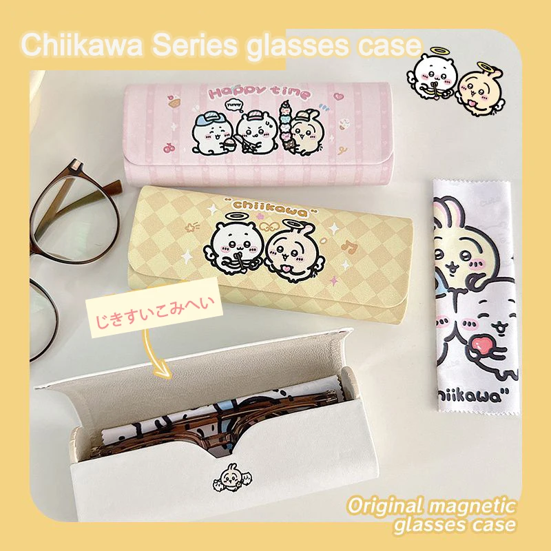 

Chiikawa Glasses Case Kawaii Usagi Cute Anime MINISO Series Creative and Interesting Student Portable Eyeglass Case Y2K Gifts