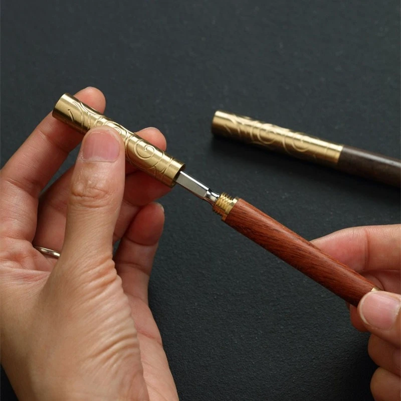 Professional Tea Knife Pu'er Tea Solid Wood Needle Double Use Stainless Steel Chinese Pry TeaCutters Teaware Set Accessories tea cutter tea needle set
