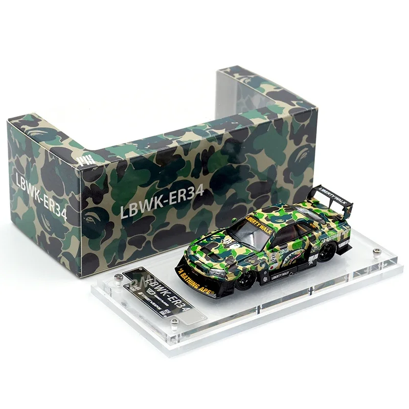 SW In Stock 1:64 LBWK GTR ER34 Silhouette Green Camouflage