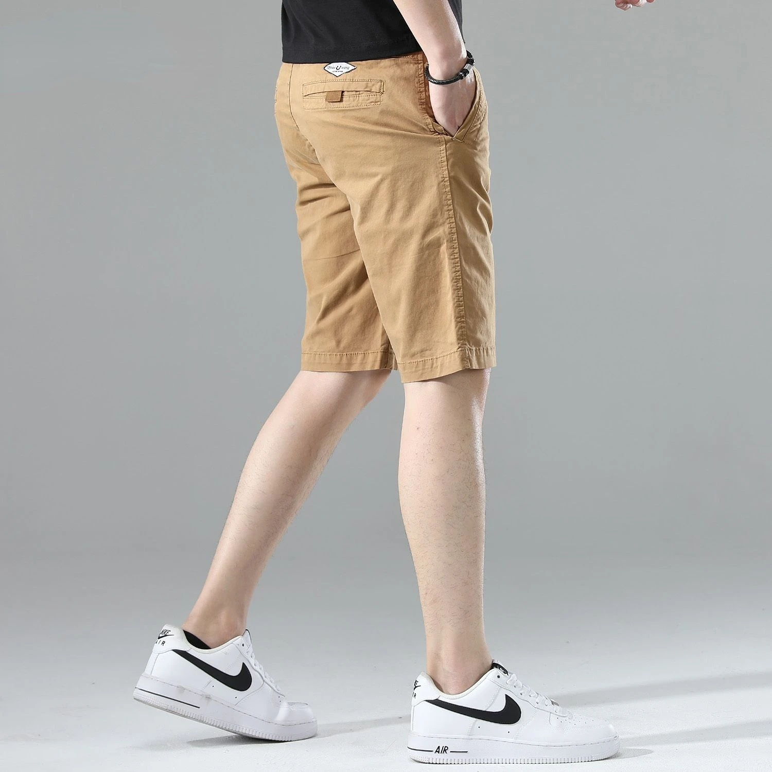 

Solid Color Classic Style Men's Slim Shorts 2023 Summer and Spring New Business Fashion Stretch Short Casual Shorts Male W61