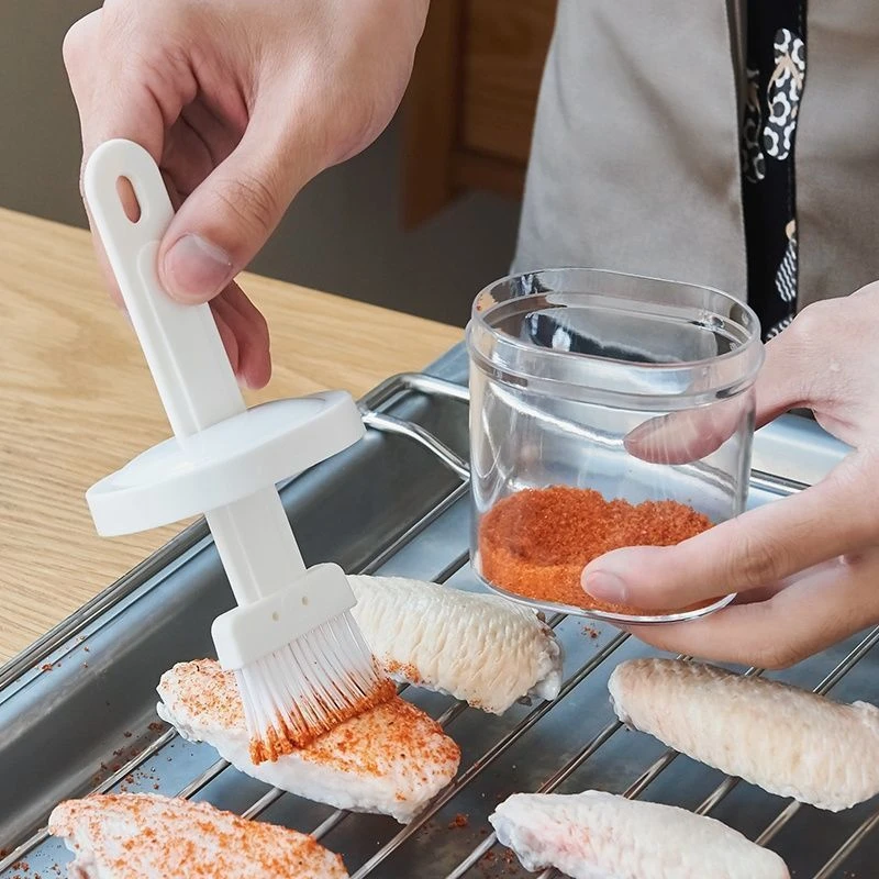 1PC White Oil Brush High Temperature Resistant Silicone Bottle Brush