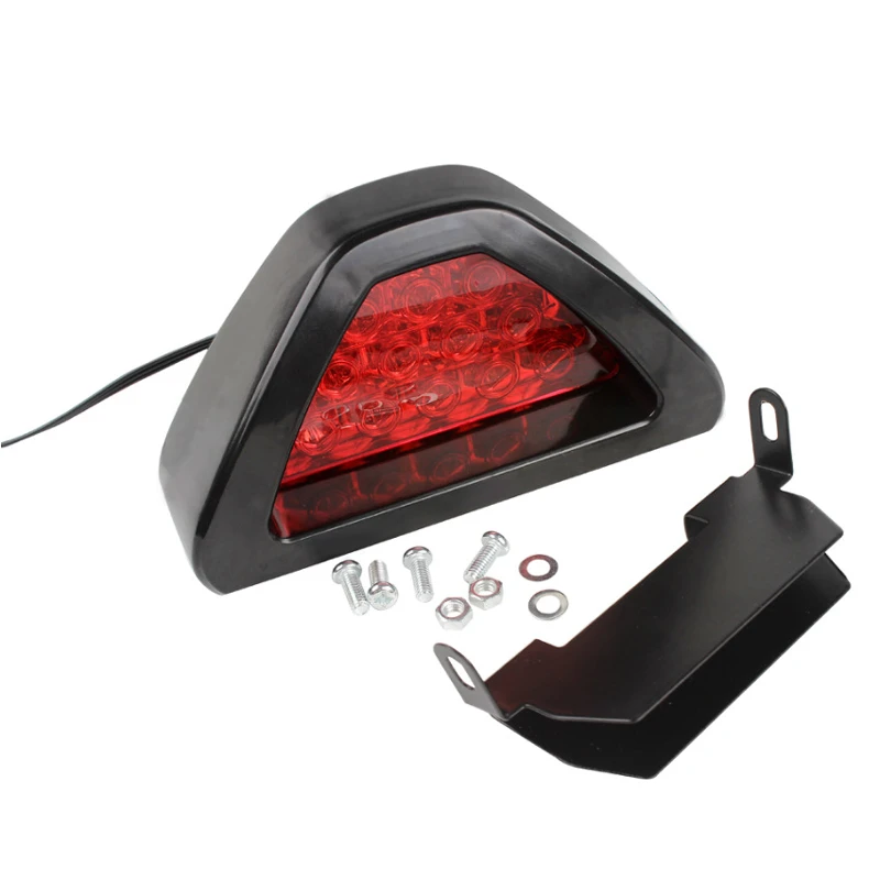 

Universal Car Brake Signal Lamp F1 Style Triangle Sporty 12LED Rear Fog Light Tail Third Car Tail Brake Lights Reverse Lamp