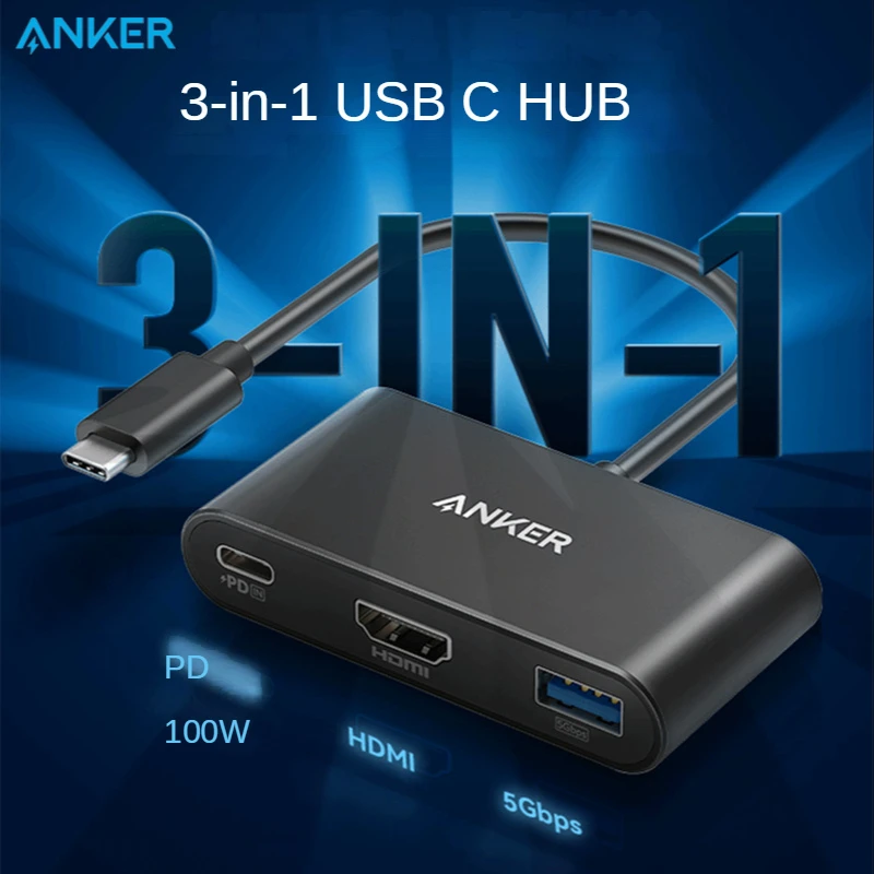AnkerusbchubPowerExpand3in1typechubwith100WPowerDelivery