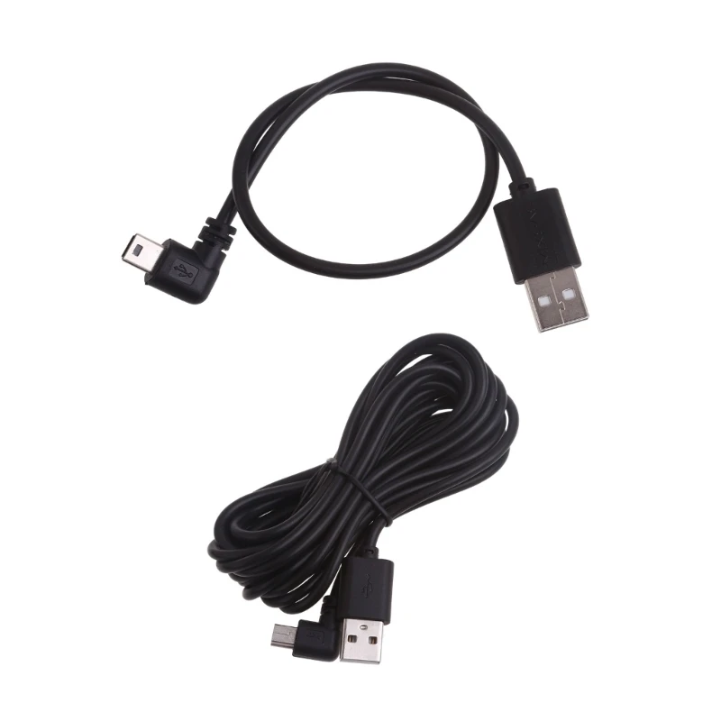 

Mini USB B Type 5pin Male Left/Right Angled 90Degree to USB2.0 Male Charging Cord