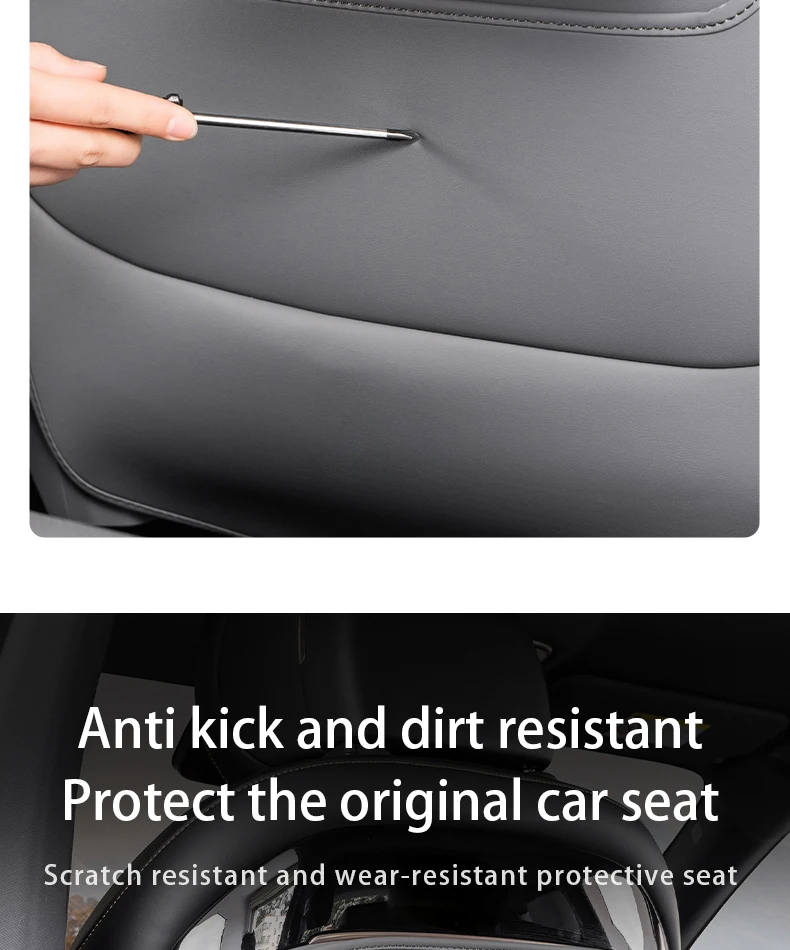For ZEEKR 7X Multi-functional seat backrest anti-kick pad Tissue bags and cup ba