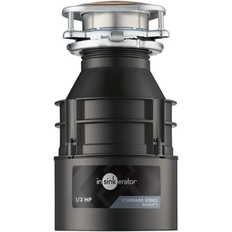 

InSinkErator Garbage Disposal, Badger 1, Standard Series, 1/3 HP Continuous Feed, Black, Waterborne Grey Enamel