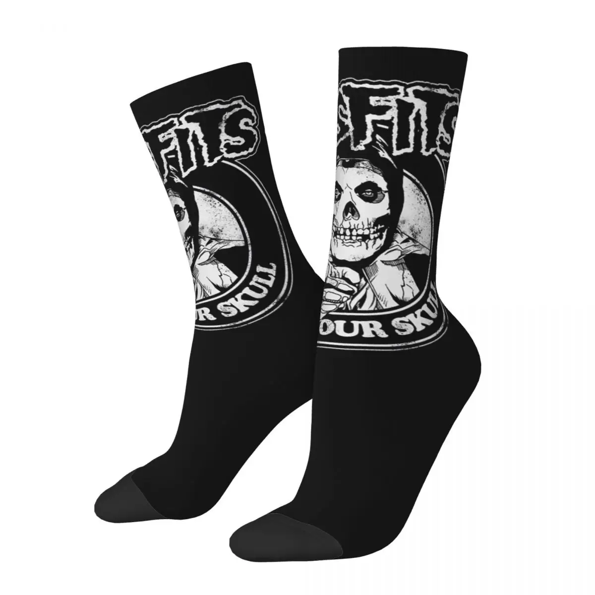 

Winter Warm Cool Women Men The Misfits Tour Socks Heavy Metal Music Band Breathable Basketball Socks