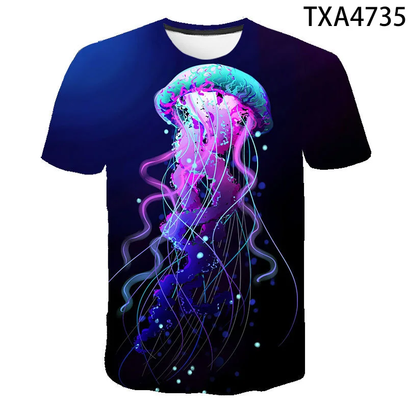 

New Summer Jellyfish 3D T shirt Men Women Children Casual Fashion Streetwear Boy Girl Kids Printed T-shirt Cool Tops Tee