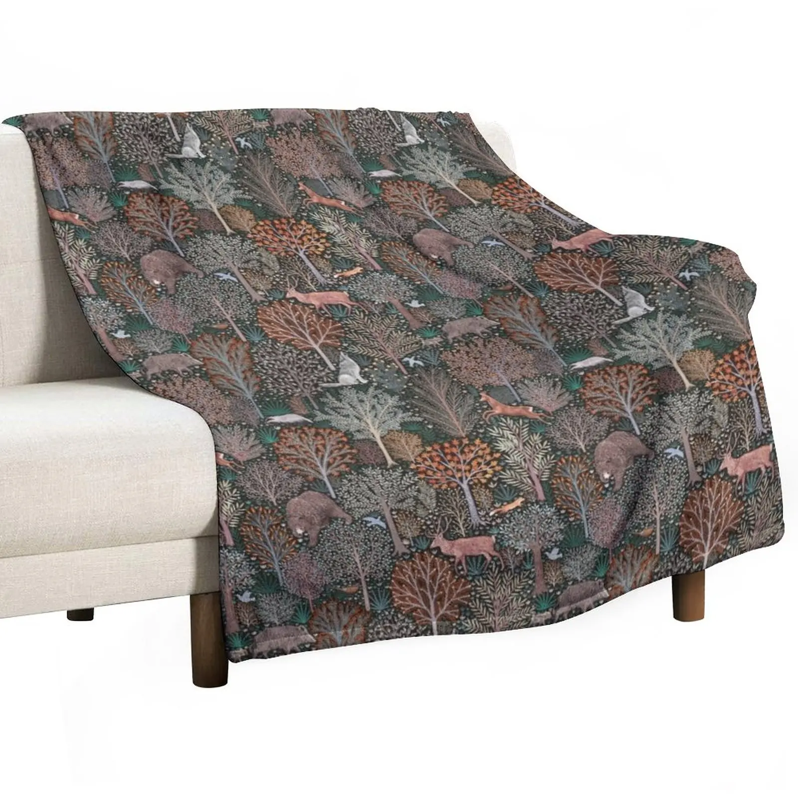 

Forest animals - les animaux de la fret Throw Blanket Sofa Throw Blanket Giant Sofa Blanket