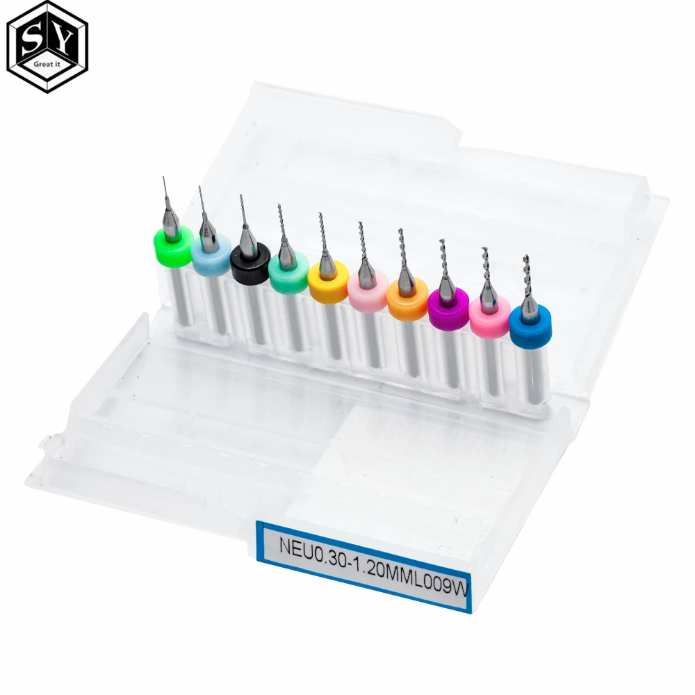 10pcs PCB mini drill Bit tungsten steel carbide for print circuit board cnc drill Bits Machine