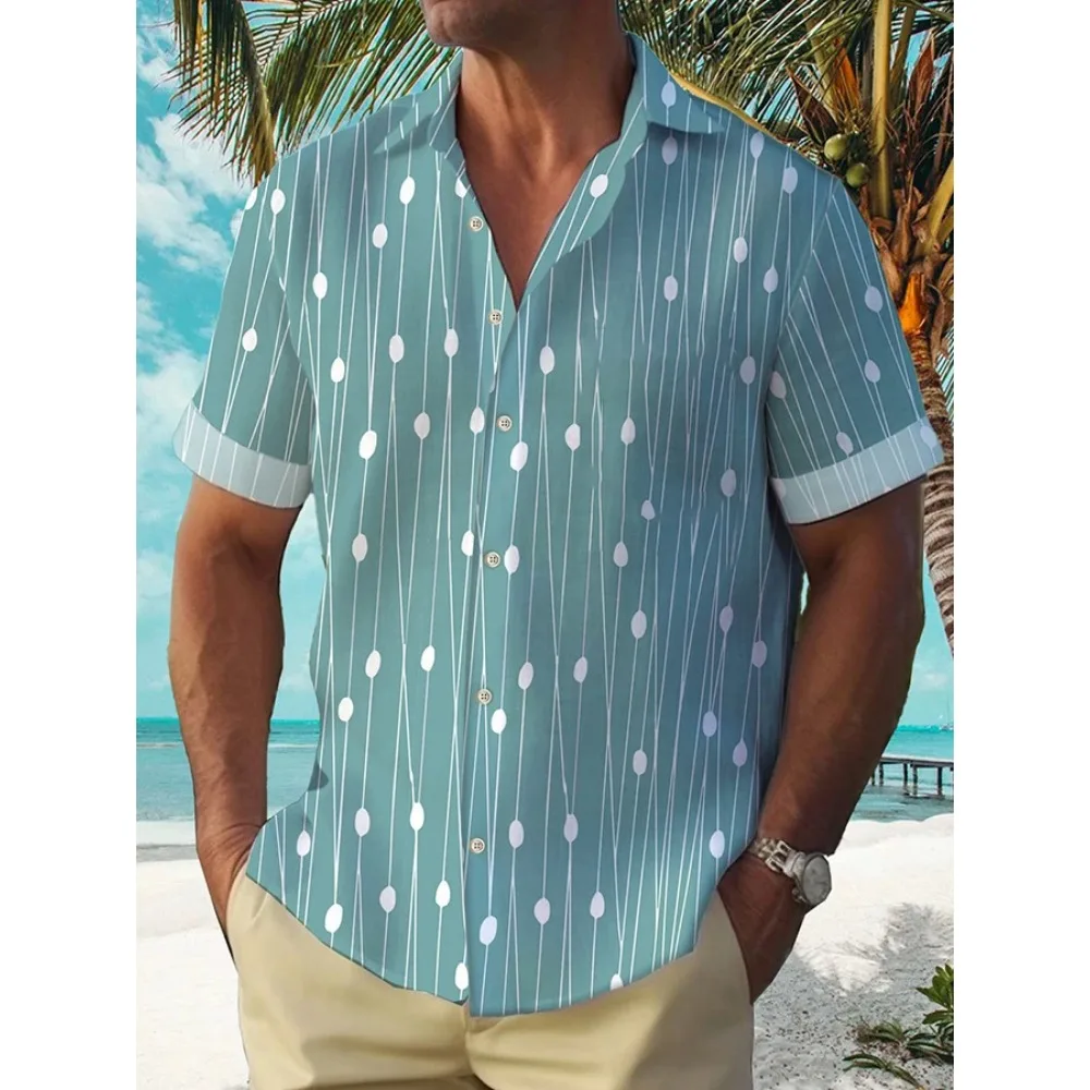 Casual Holiday Style Lapel Men Shirt 3D Print Man/Women Fashion Short Sleeves Shirts Button Streetwear Oversized Unisex Clothing 2
