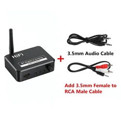 Wireless Hi - Fi Bluetooth Audio Receiver & DAC Converter with AUX, RCA, U - Disk & Optical Inputs (With RCA Cable)