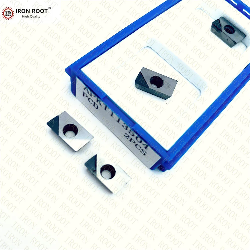

High Hardness PCD Series 2P Inserts APKT113504, CNC Metal Milling Machine Tools Diamond Milling Inserts