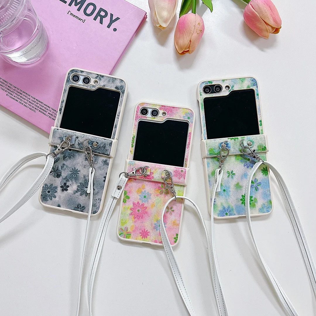 Custodia Con Tracolla Corea Per Samsung Galaxy Zflip3 Zflip4 Zflip5 Flip4 Flip5 Cover Per Telefono Samsung Z Flip 4 Z Flip 5 Z Flip 3
