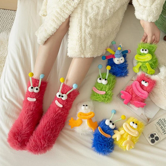 Women Winter Fluffy Fuzzy Slipper Socks 3D Cartoon Animal Coral Velvet  Hosiery - Price history & Review, AliExpress Seller - Clothes Boutique  Store