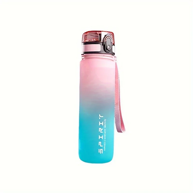780ml/26.4oz Gradient Sport Bottle w/Strap, Leakproof BPA-Free for Gym/Outdoor Cycling/Running, Birthday/Xmas Gift