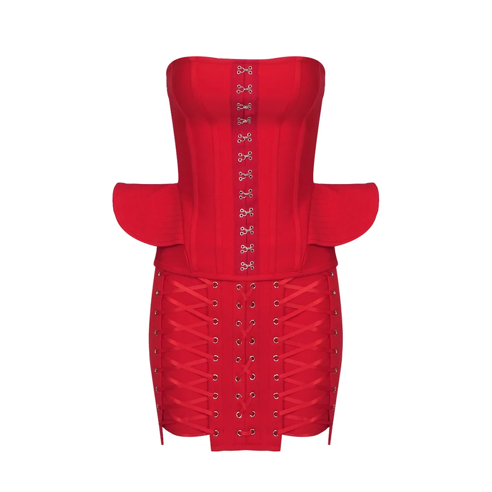 

Новинка 2023, летние женские бандажные комплекты, привлекательные Топы без бретелек и мини-юбки, блестящая верхняя одежда, комплекты из двух предметов