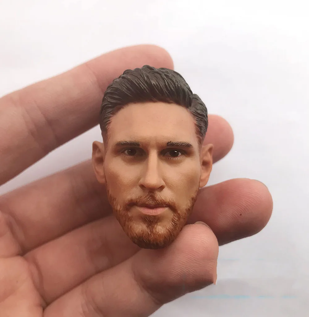 1/6 Male Soccer Union Match Superstar Football Head Sculpture Carving