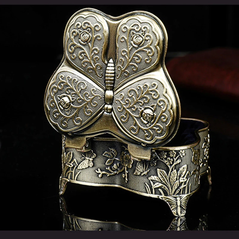Butterfly Jewelry Storage Box for Earrings Necklace Treasure Case Unique Home Decor Keepsake Collectible Box