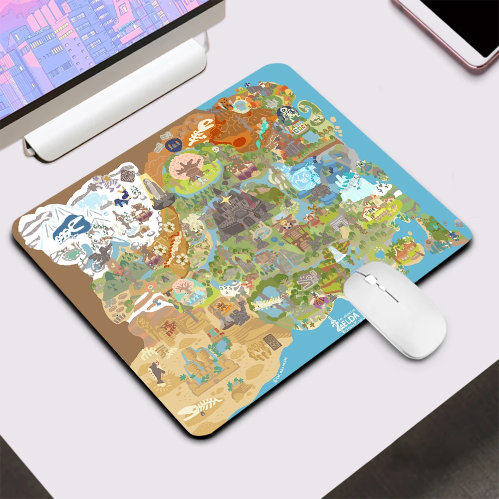 Zeldas Of Legends Map Small Gaming Mouse Pad Computer Office Mousepad Keyboard Pad Desk Mat Pc Gamer Mouse Mat Laptop Mausepad