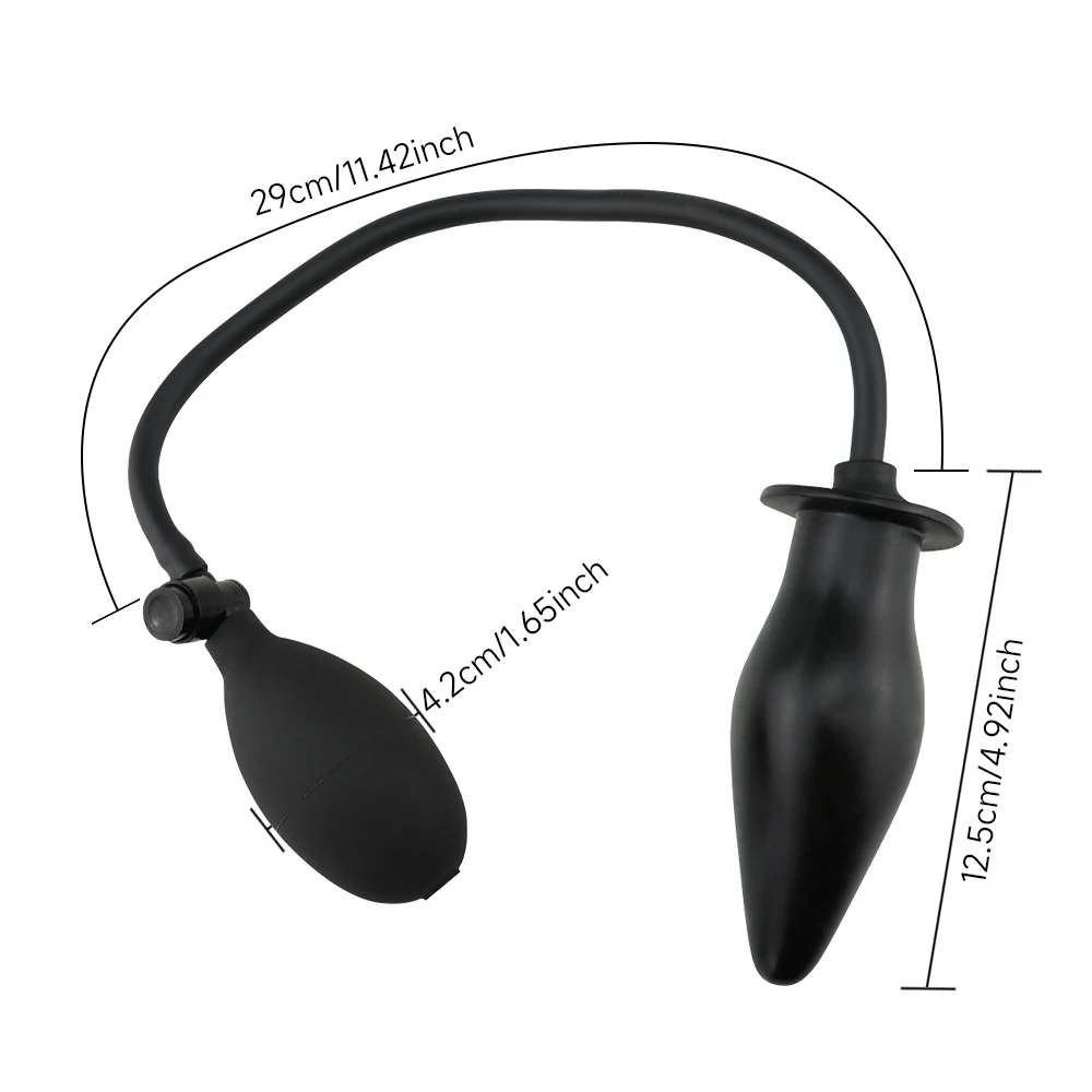 Anal Plug Dilator PVC Press-type Unisex Inflatable Butt Plug Anal Masturbator SM Adult Sexy Sex Toys 18+