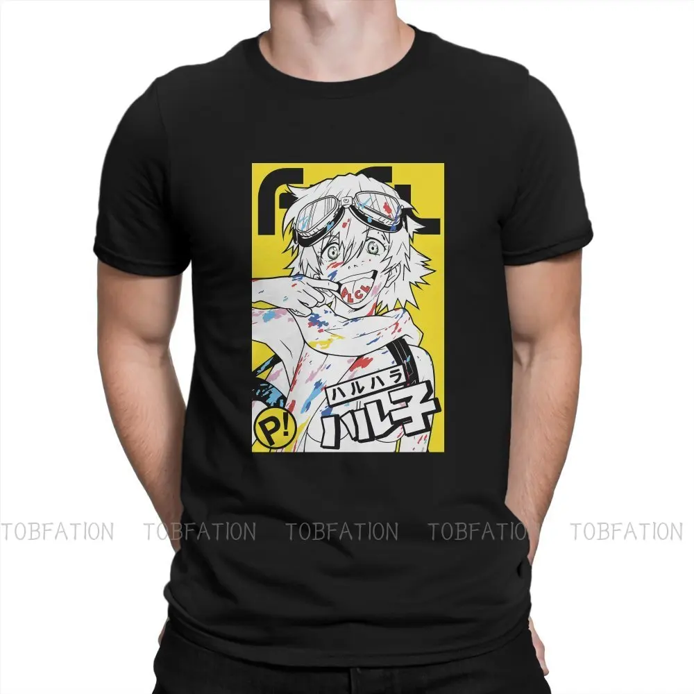 

Blacck Yellow Round Collar TShirt FLCL Fooly Cooly Pure Cotton Classic T Shirt Men Clothes Individuality Oversized Hot Sale