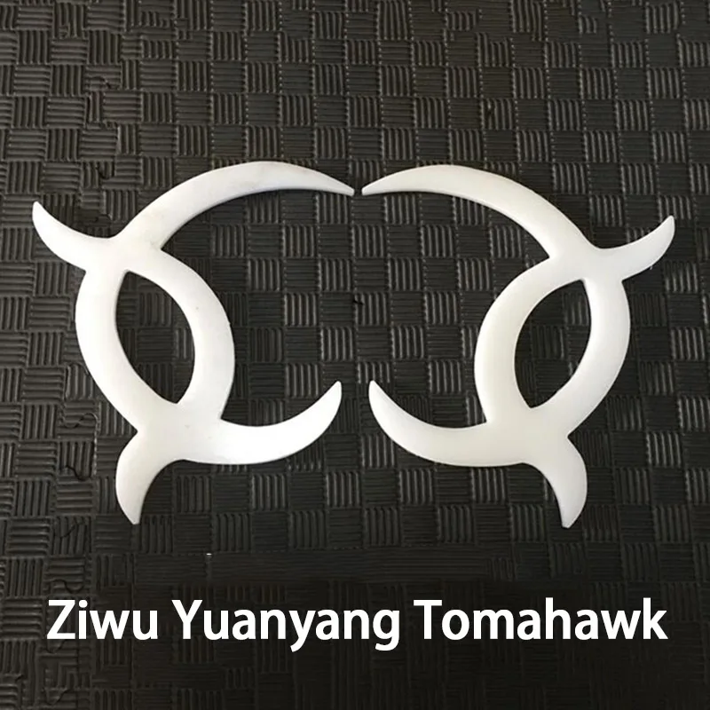 

Meridian Mandarin Duck Tomahawk Nylon Non-Metallic Double Eight Trigrams Chinese Wushu Weapon Martial Arts Double Yue
