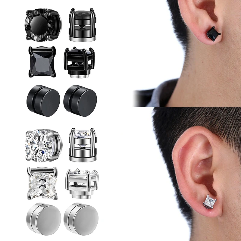 Stainless Steel Non-Piercing Clip Earrings Wear Guide View