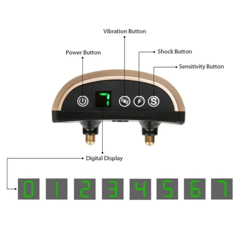 Smart Dog Anti Bark Collar Waterproof Handheld Bark Control Collar Adjustable Digital Display Ultrasonic Training Collar