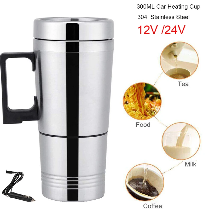 Stainless Steel Electric Heating Cup  Wireless Charging Thermos Cup -  300ml - Aliexpress