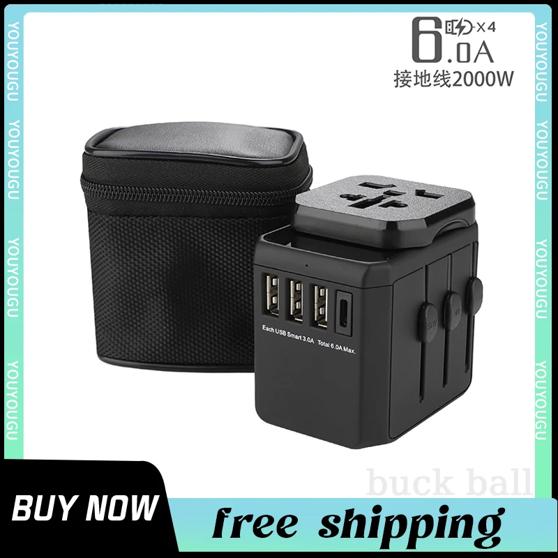 

4 в 1, дорожный адаптер для быстрой зарядки, 6 А