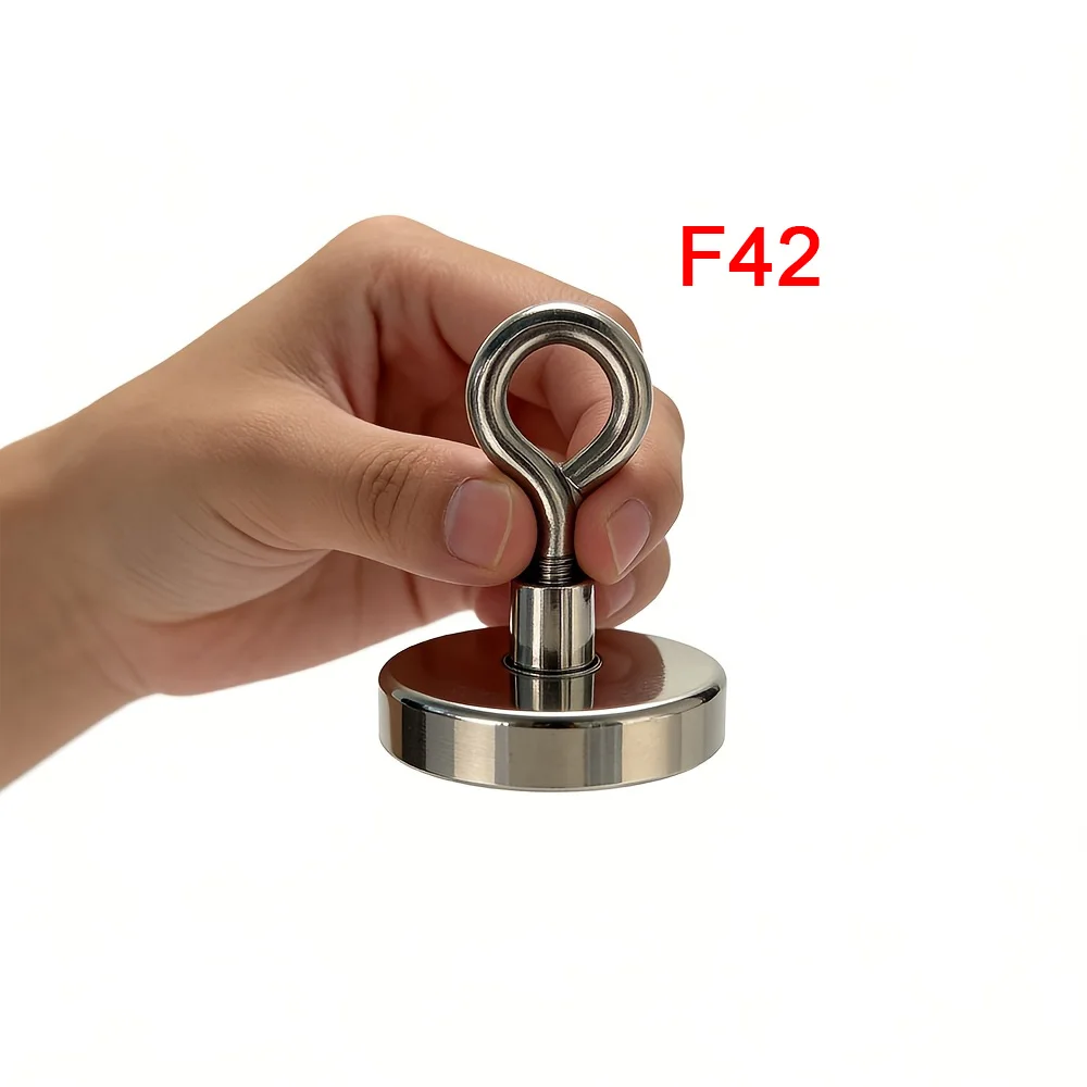 Heavy-Duty Fishing Magnet with Countersunk Ring for Versatile Recovery in Water and Land Environments