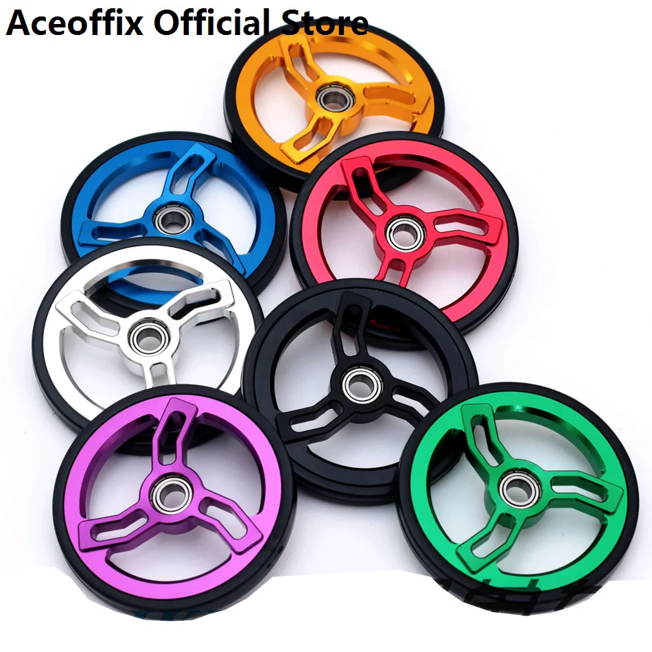 Aceoffix Easywheel 60mm For Brompton Easy Wheel 1 Pair Bike accessories