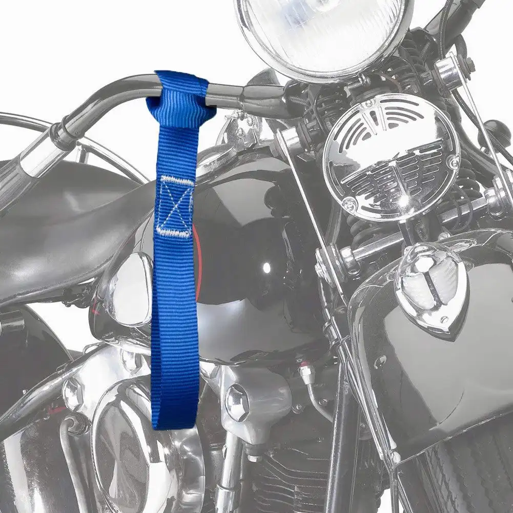 2PCS Car Motorcycle Packing Tie Downs Loop Strap Trunk Cargo Luggage Fixed Durable Mutipurpose Nylon Soft Straps Universal