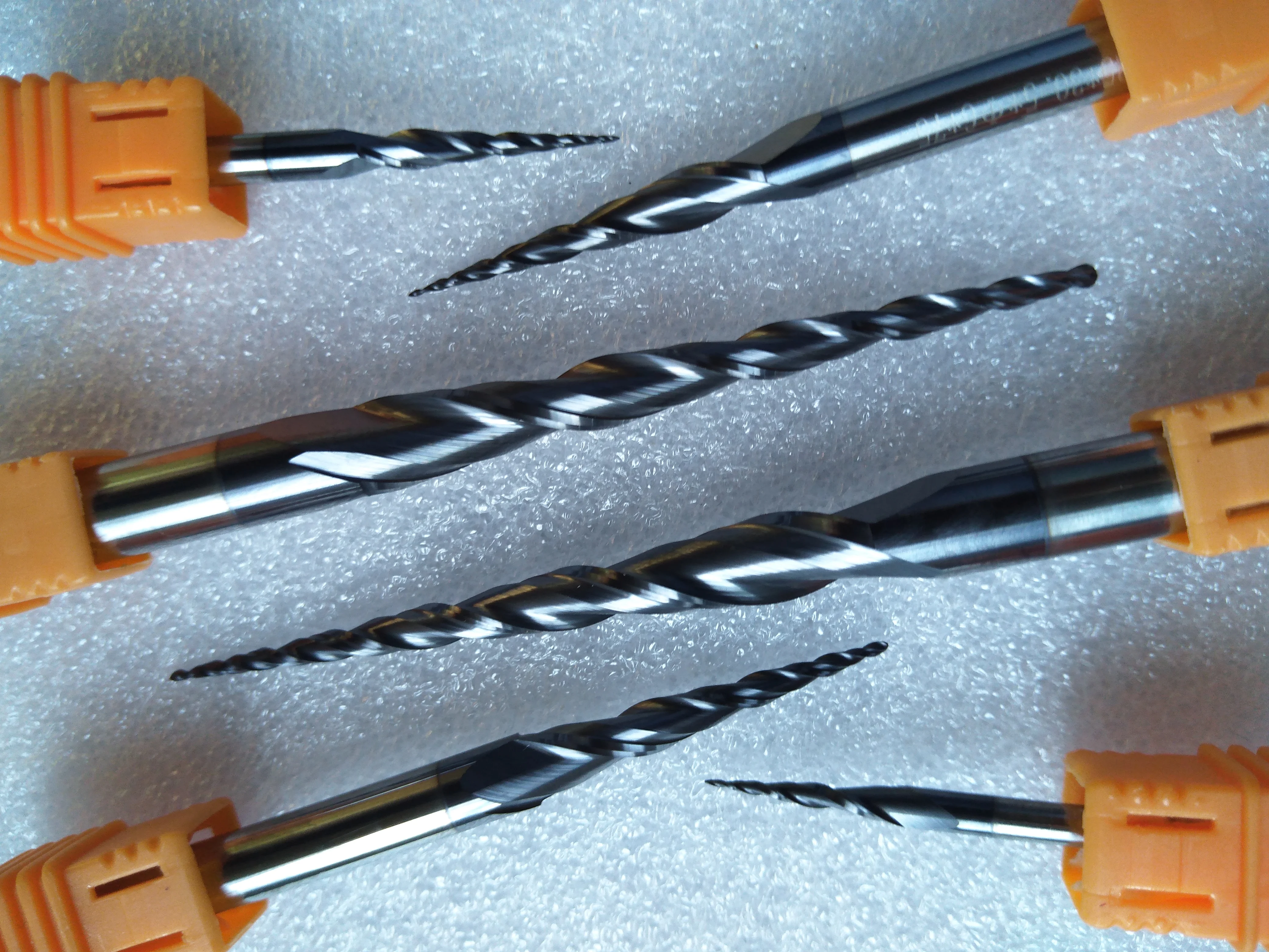 Radius=0.15mm with 3.175 and 4mm shank diameter Tapered Ball Nose End ...