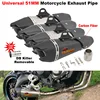 For ZX6R ZX10R z1000sx MT09 MT07 Z900 Universal 51MM Motorcycle GP Exhaust Pipe AT2 Muffler Modified Carbon Fiber Moto Escape